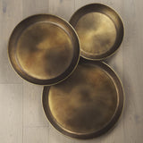 Mercana Eagan 16.0L x 16.0W x 1.5H Brass Aluminium Tray Small