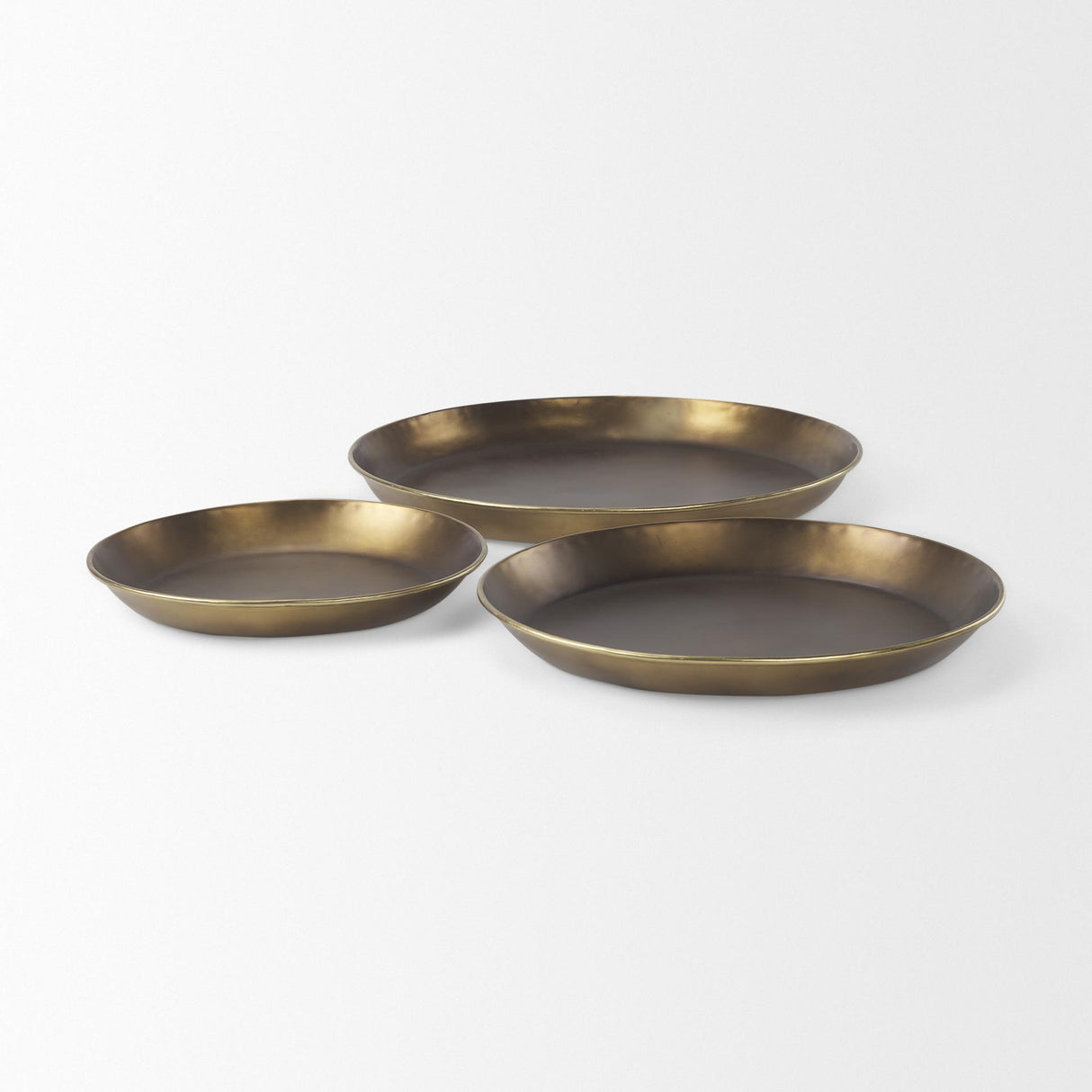 Mercana Eagan 20.0L x 20.0W x 1.8H Brass Aluminium Tray Medium