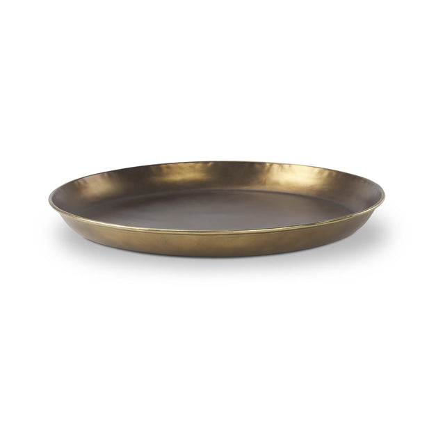 Mercana Eagan 24.0L x 24.0W x 2.0H Brass Aluminium Tray Large