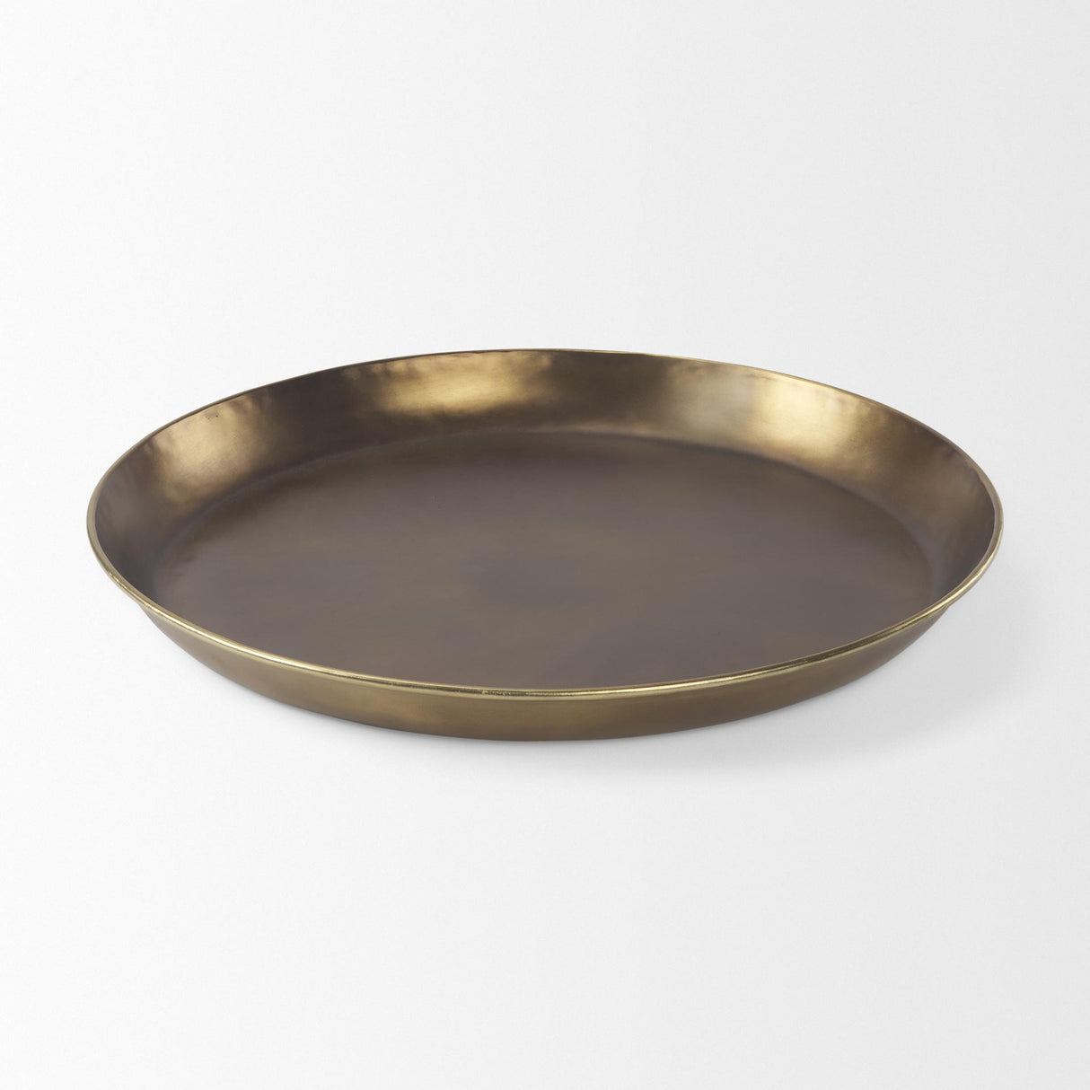 Mercana Eagan 24.0L x 24.0W x 2.0H Brass Aluminium Tray Large