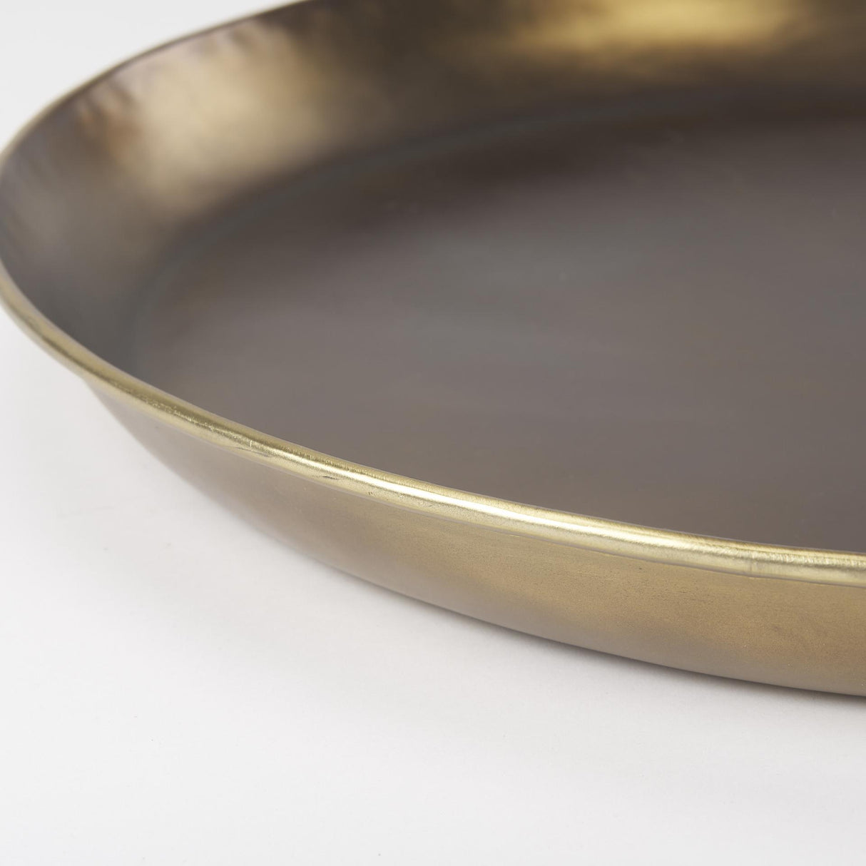 Mercana Eagan 24.0L x 24.0W x 2.0H Brass Aluminium Tray Large