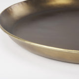Mercana Eagan 24.0L x 24.0W x 2.0H Brass Aluminium Tray Large