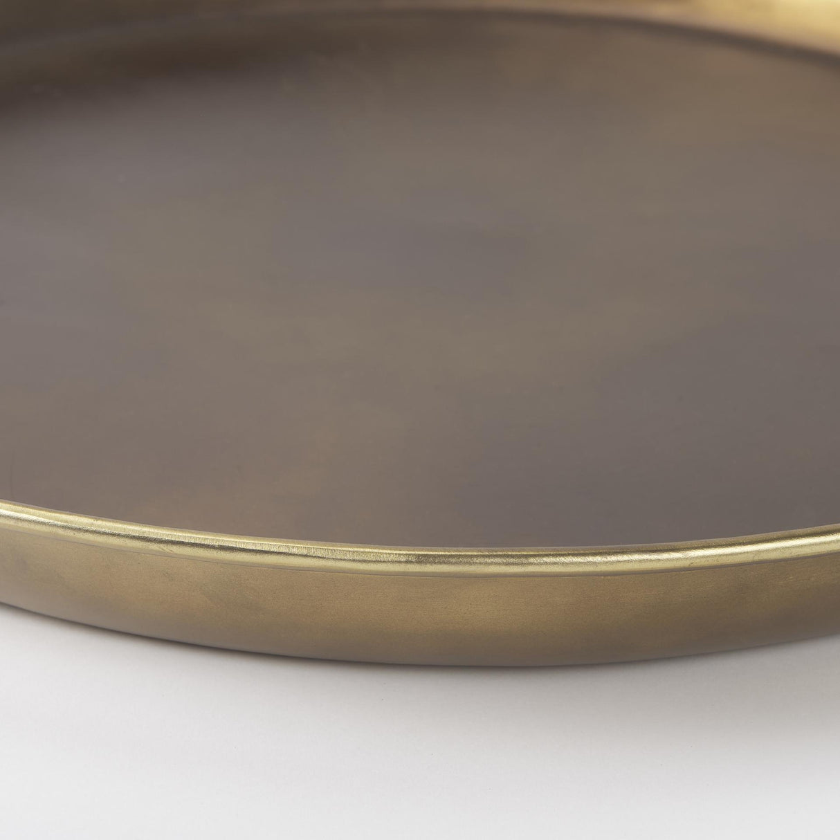 Mercana Eagan 24.0L x 24.0W x 2.0H Brass Aluminium Tray Large