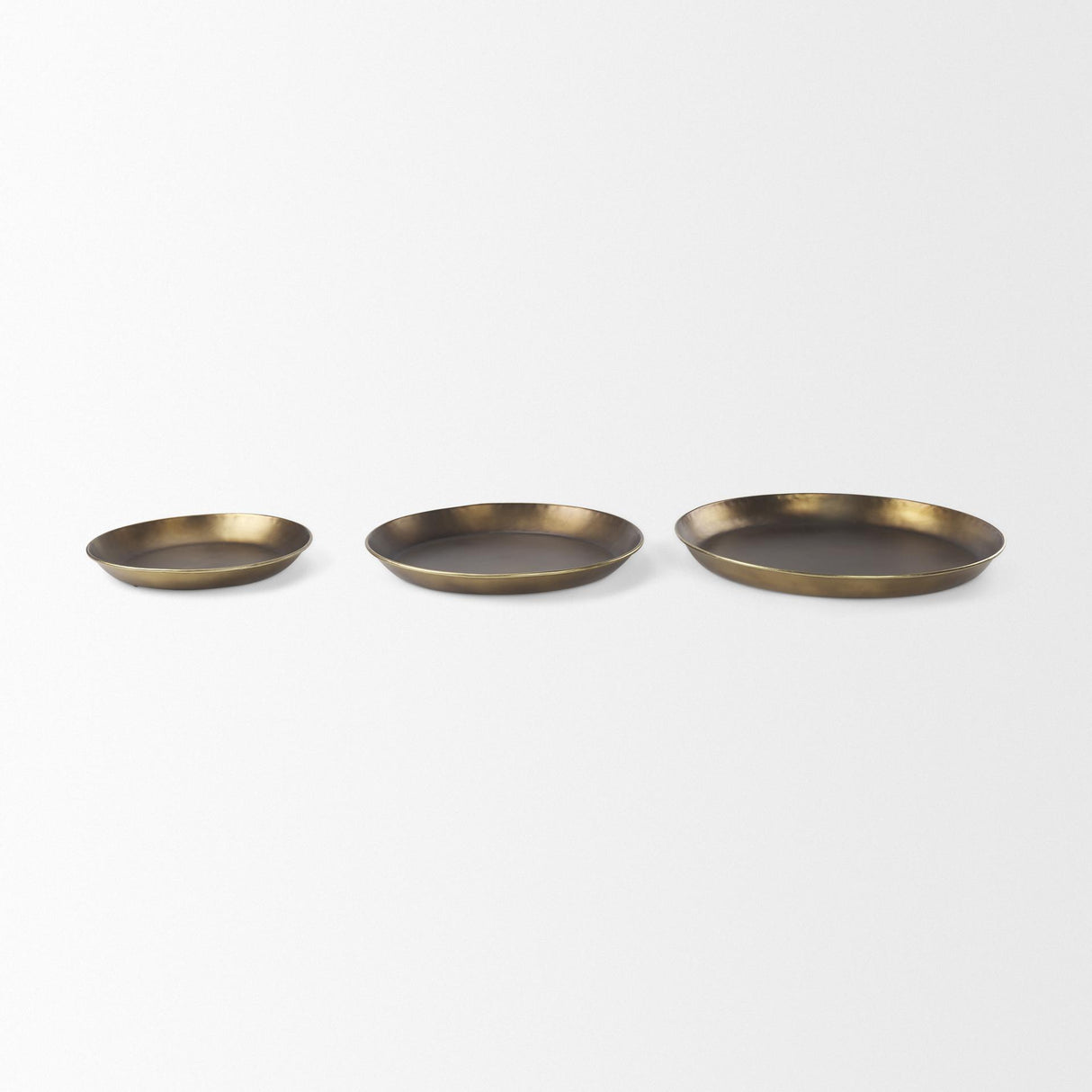 Mercana Eagan 24.0L x 24.0W x 2.0H Brass Aluminium Tray Large