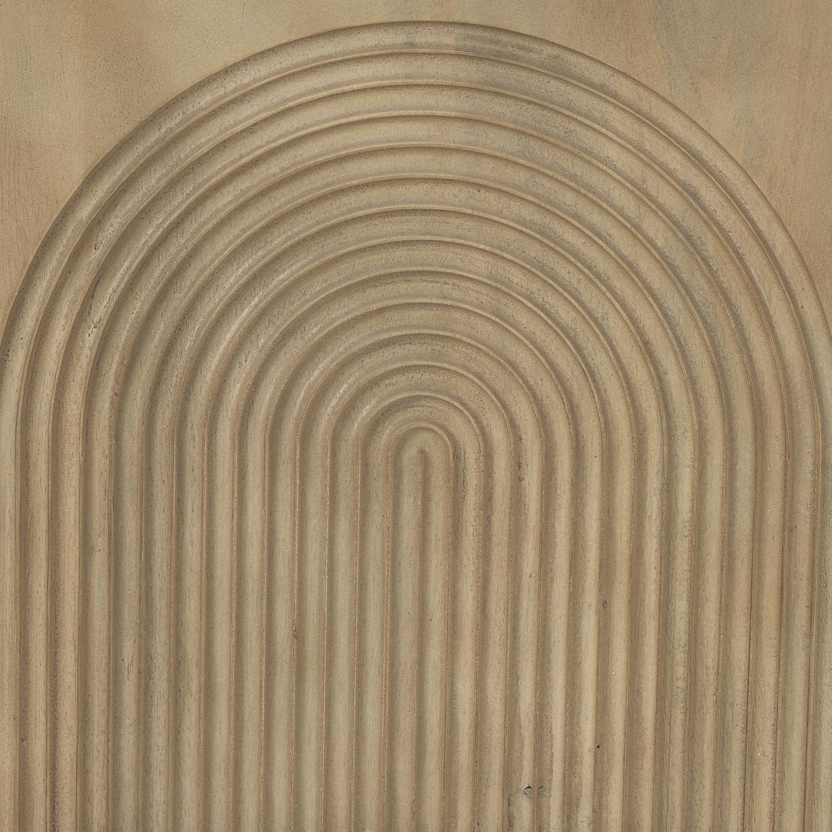 Mercana Tucker Light Brown Wood w/ Carved Arch Pattern 2 Door Accent Cabinet