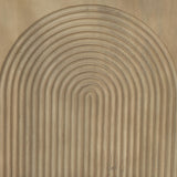 Mercana Tucker Light Brown Wood w/ Carved Arch Pattern 2 Door Accent Cabinet