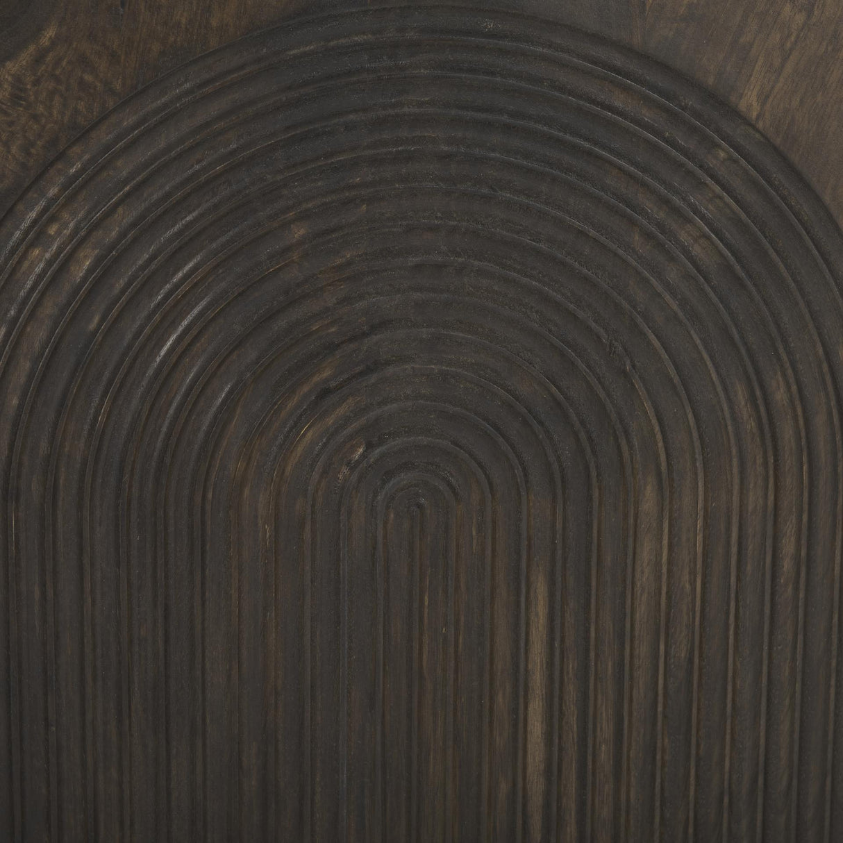 Mercana Tucker Dark Brown Wood w/ Carved Arch Pattern 2 Door Cabinet