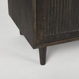 Mercana Tucker Dark Brown w/ Carved Arch Pattern 4 Door Sideboard