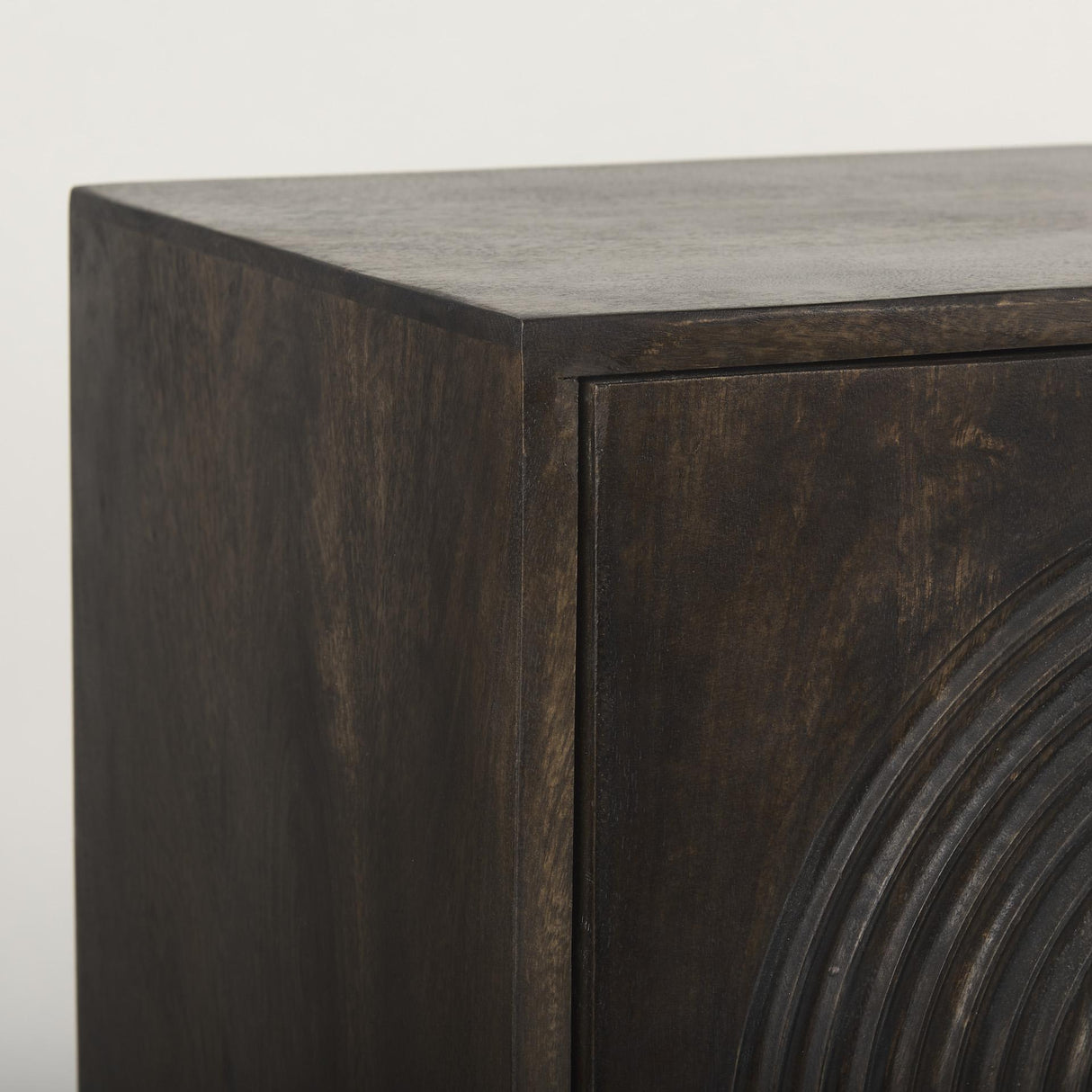 Mercana Tucker Dark Brown w/ Carved Arch Pattern 4 Door Sideboard