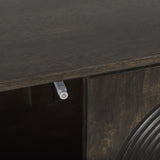 Mercana Tucker Dark Brown w/ Carved Arch Pattern 4 Door Sideboard
