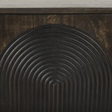 Mercana Tucker Dark Brown w/ Carved Arch Pattern 4 Door Sideboard