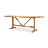 Mercana Viktor 94"L Light Brown Solid Wood Dining Table