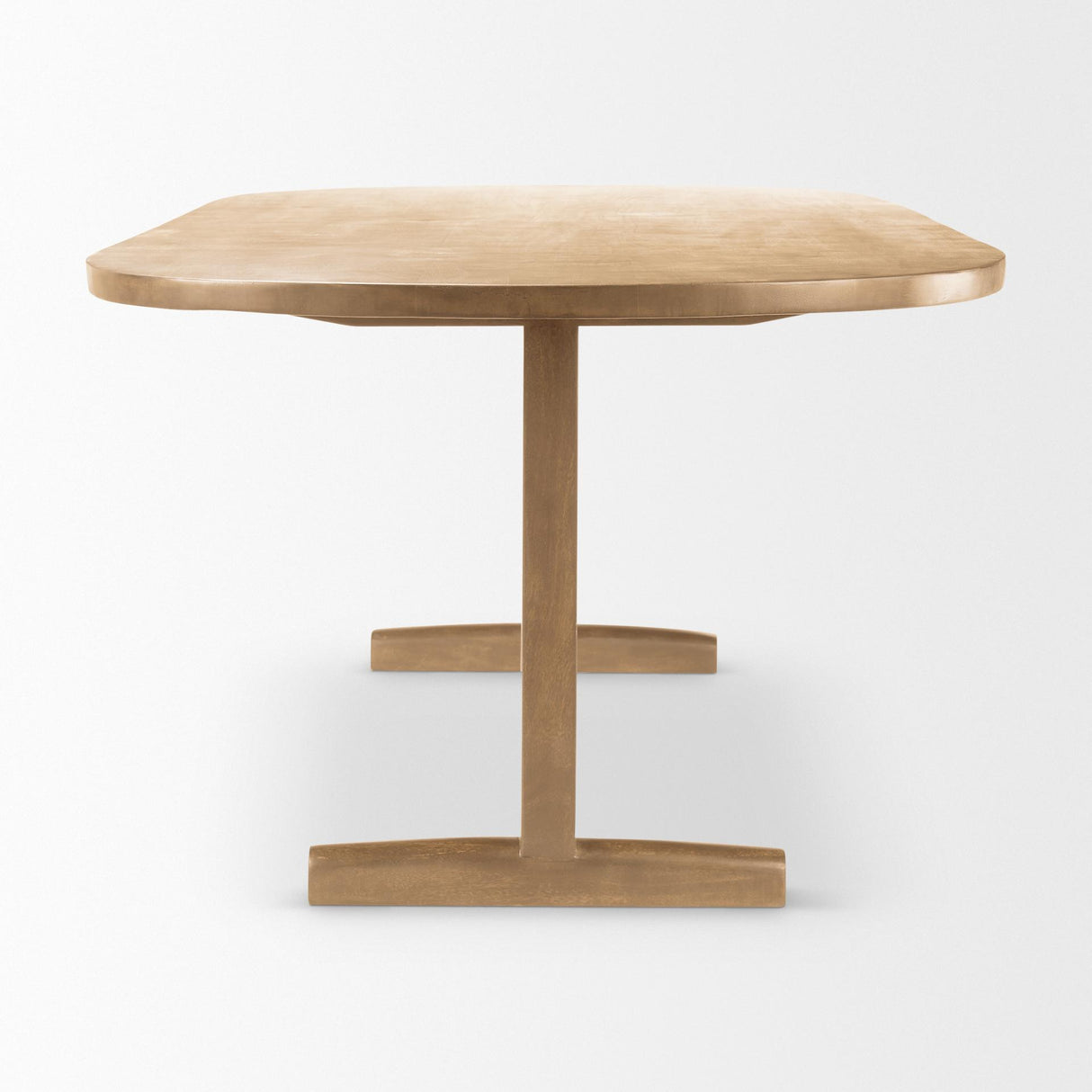 Mercana Viktor 94"L Light Brown Solid Wood Dining Table