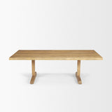 Mercana Viktor 55"L Light Brown Solid Wood Coffee Table