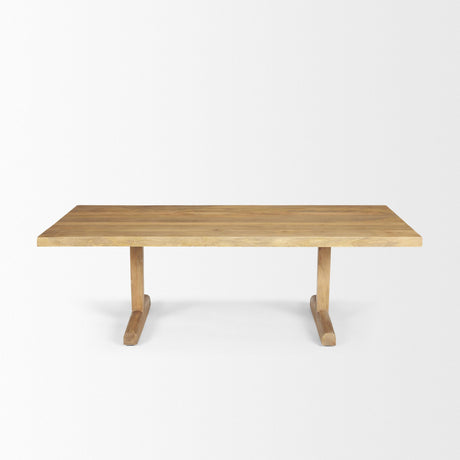 Mercana Viktor 55"L Light Brown Solid Wood Coffee Table