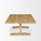 Mercana Viktor 55"L Light Brown Solid Wood Coffee Table