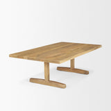 Mercana Viktor 55"L Light Brown Solid Wood Coffee Table