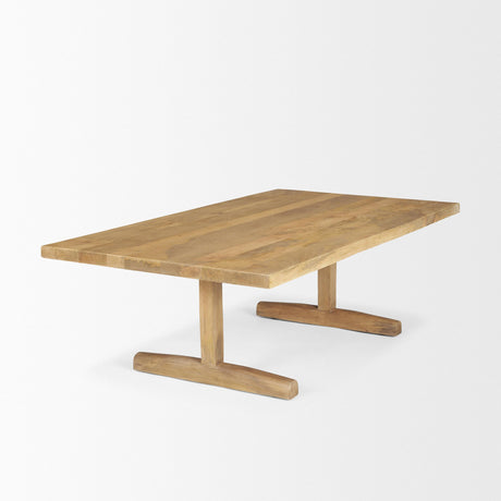 Mercana Viktor 55"L Light Brown Solid Wood Coffee Table