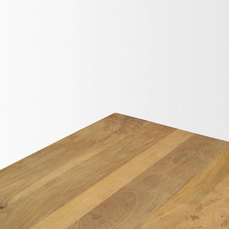 Mercana Viktor 55"L Light Brown Solid Wood Coffee Table