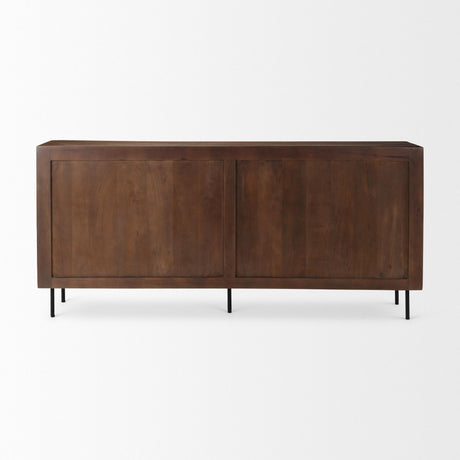 Mercana Lance 70.0L x 15.0W x 32.0H Medium Brown Solid Wood Sideboard