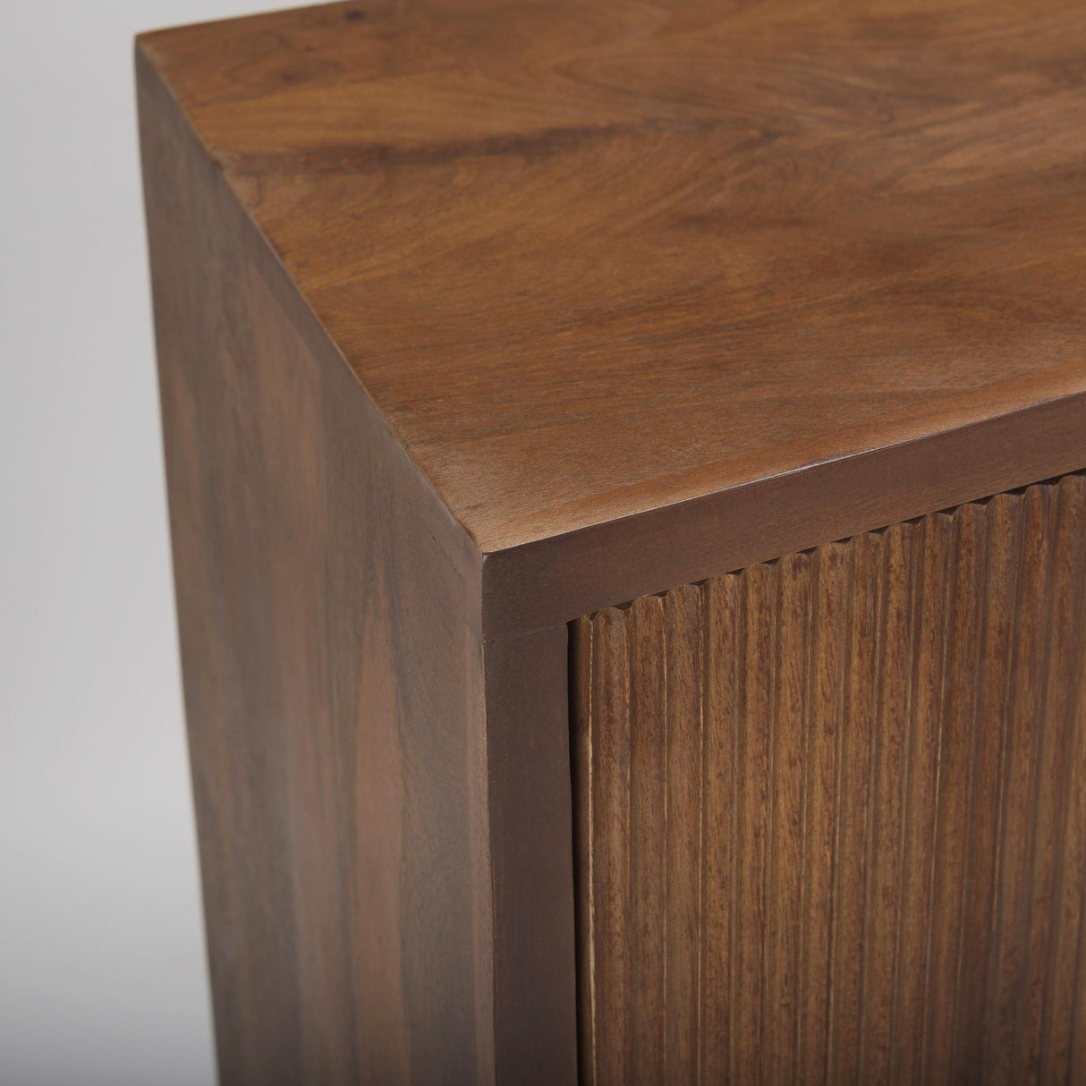 Mercana Lance 70.0L x 15.0W x 32.0H Medium Brown Solid Wood Sideboard