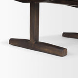 Mercana Viktor 55"L Dark Brown Solid Wood Coffee Table