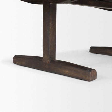 Mercana Viktor 55"L Dark Brown Solid Wood Coffee Table