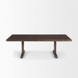 Mercana Viktor 55"L Dark Brown Solid Wood Coffee Table
