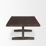 Mercana Viktor 55"L Dark Brown Solid Wood Coffee Table