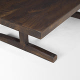 Mercana Viktor 55"L Dark Brown Solid Wood Coffee Table