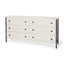 Mercana Savannah White Fir Veneer w/ Gray Metal 6-Drawer Sideboard