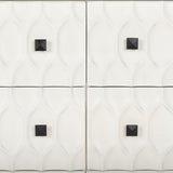 Mercana Savannah White Fir Veneer w/ Gray Metal 6-Drawer Sideboard