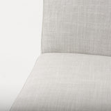 Mercana Stamford Beige Upholstered Seat w/ Wood Back, Black Metal Frame Dining Chair