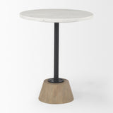 Mercana Maxwell Marble Top Pedestal End/Side Table