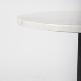 Mercana Maxwell Marble Top Pedestal End/Side Table