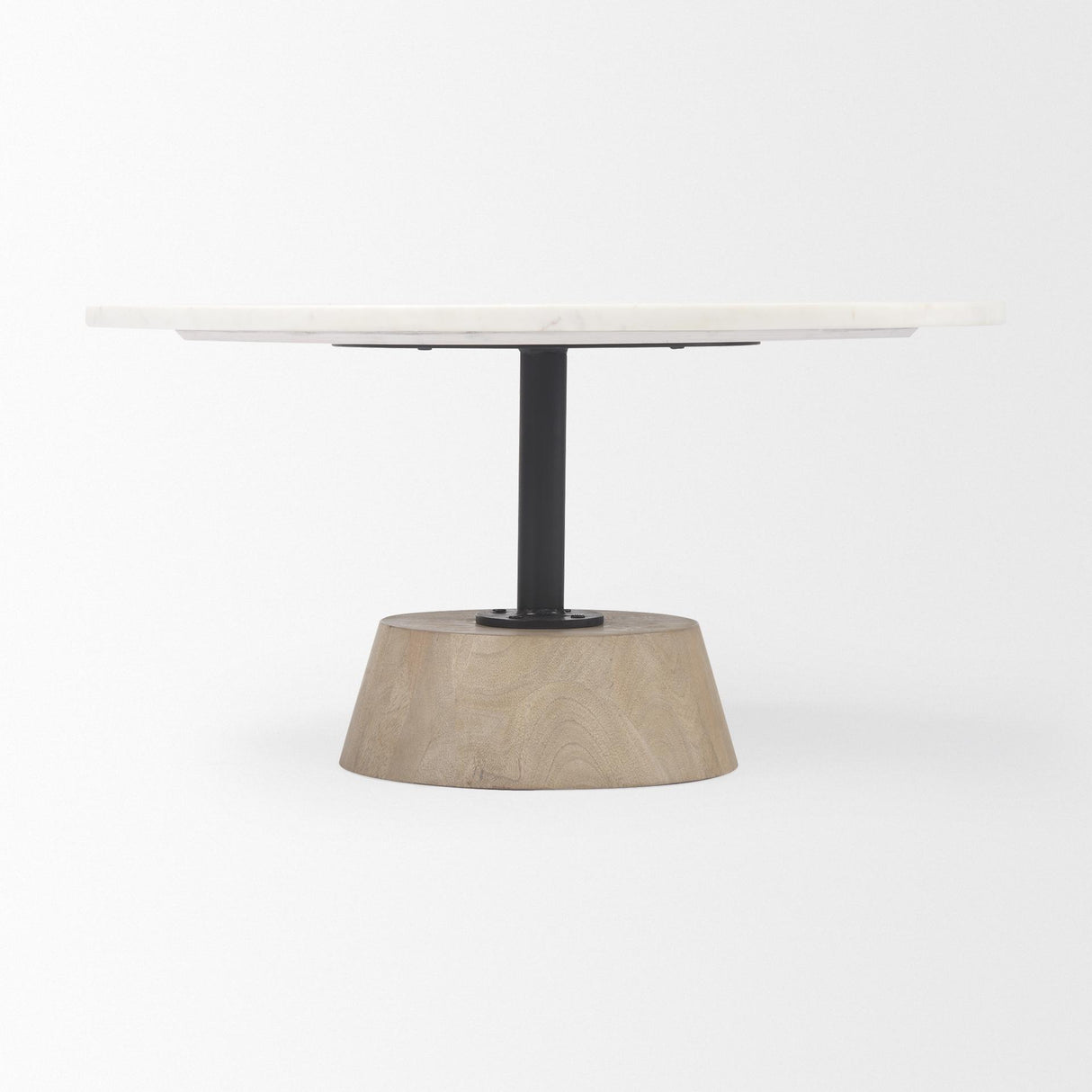 Mercana Maxwell Marble Top Pedestal Base Round Coffee Table