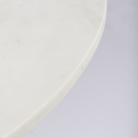 Mercana Maxwell Marble Top Pedestal Base Round Coffee Table