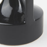 Mercana Burton 8.3H Small Glossy and Matte Black Ceramic Jug Vase