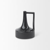 Mercana Burton 8.3H Small Glossy and Matte Black Ceramic Jug Vase