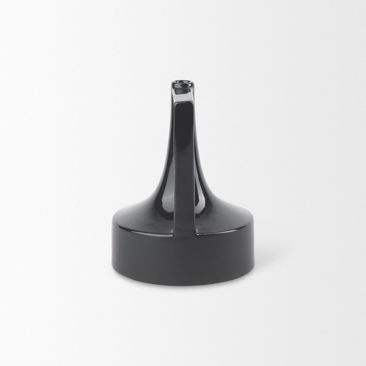 Mercana Burton 8.3H Small Glossy and Matte Black Ceramic Jug Vase