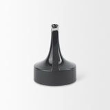 Mercana Burton 8.3H Small Glossy and Matte Black Ceramic Jug Vase