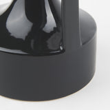 Mercana Burton 11.6H Medium Glossy and Matte Black Ceramic Jug Vase