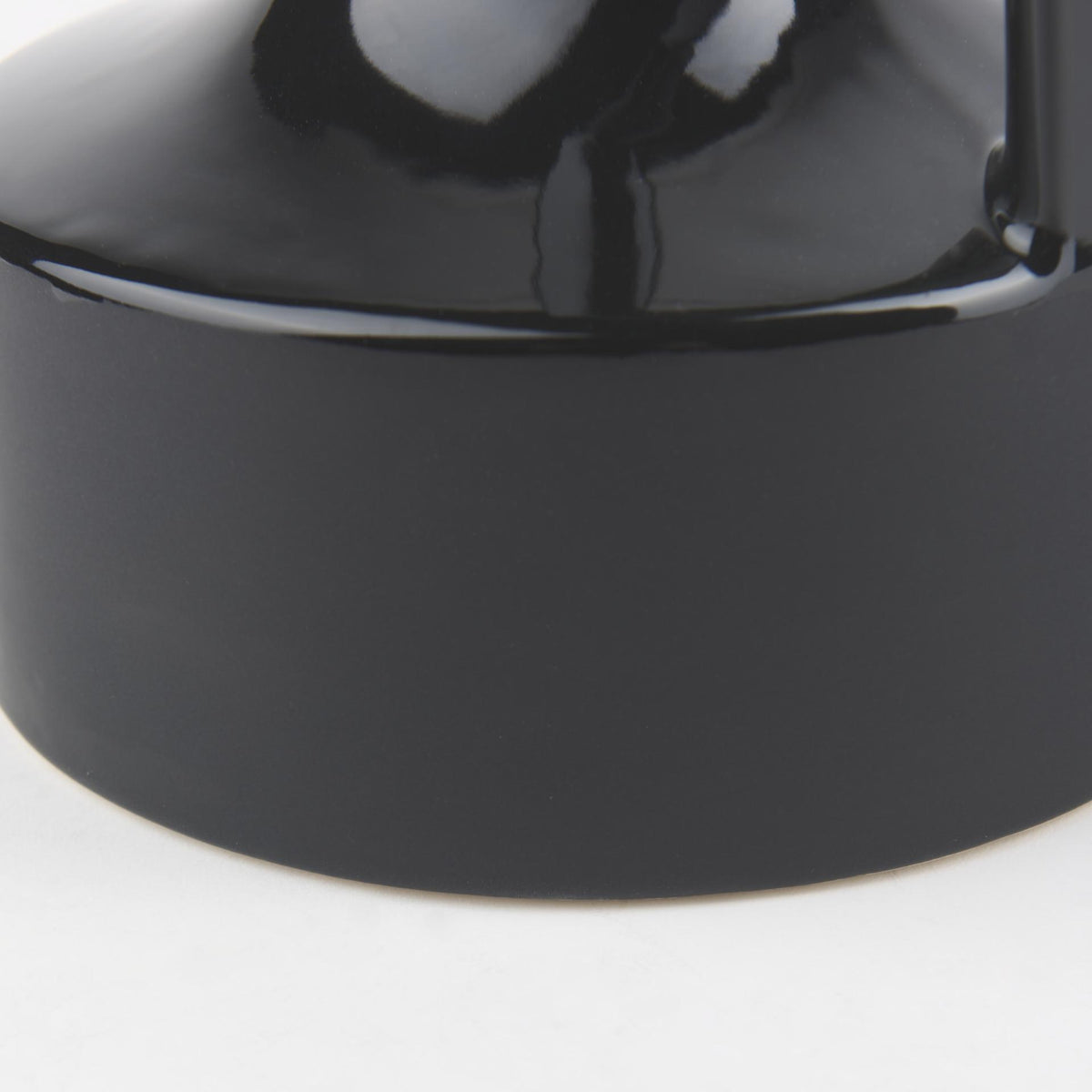 Mercana Burton 11.6H Medium Glossy and Matte Black Ceramic Jug Vase