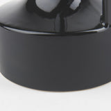 Mercana Burton 11.6H Medium Glossy and Matte Black Ceramic Jug Vase