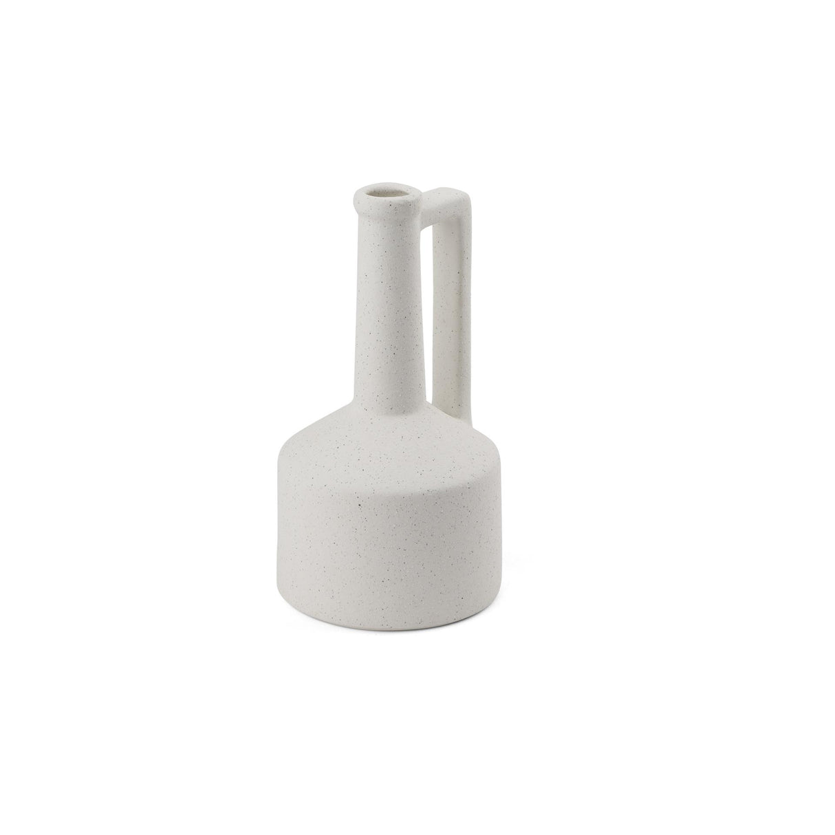 Mercana Burton 10.8H Small White Ceramic Jug Vase