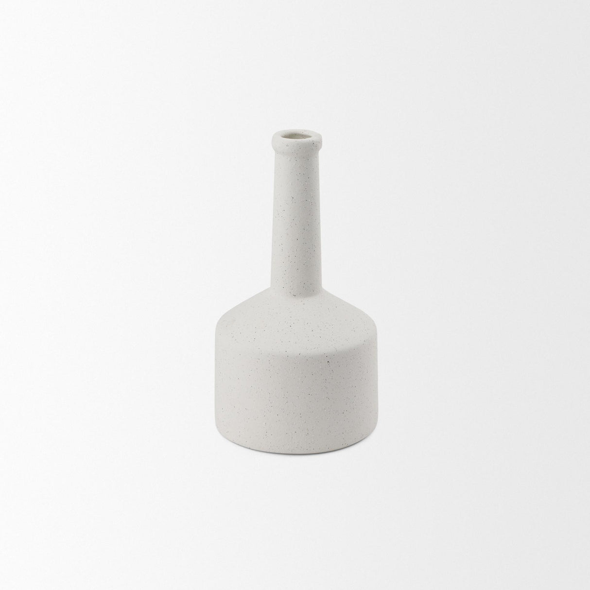 Mercana Burton 10.8H Small White Ceramic Jug Vase