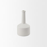 Mercana Burton 10.8H Small White Ceramic Jug Vase
