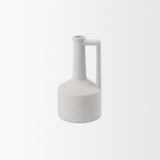 Mercana Burton 10.8H Small White Ceramic Jug Vase