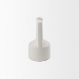 Mercana Burton 10.8H Small White Ceramic Jug Vase