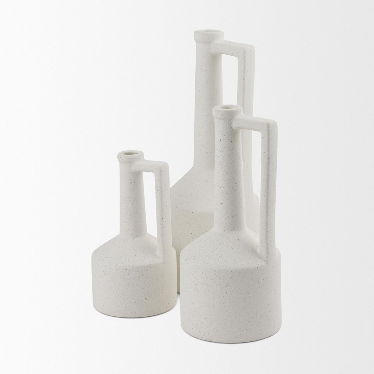 Mercana Burton 14.2H Medium White Ceramic Jug Vase